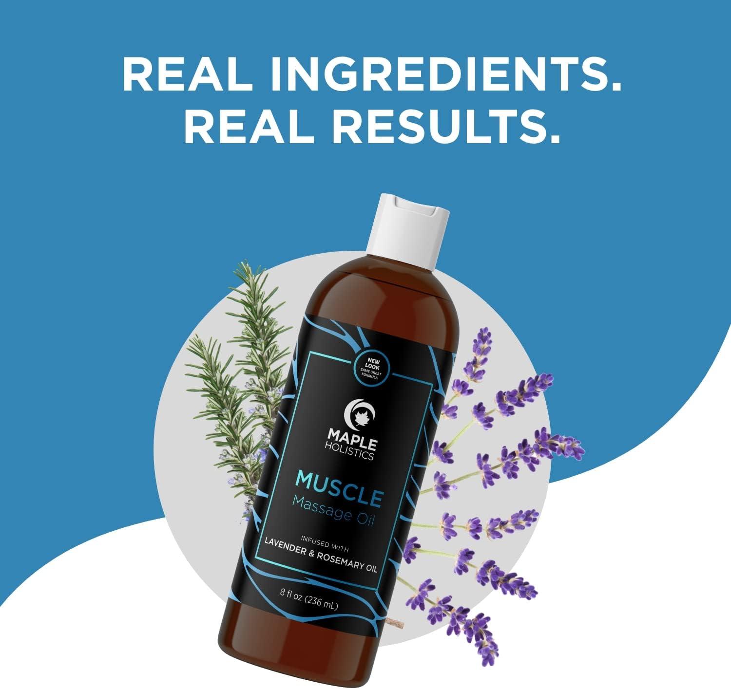 Muscle Relief Massage Oil with Lavender and Rosemary - Full Body Warming  Therapy for Sore Muscles (8oz) | Buy Now with Express International  Delivery | GoSupps.com