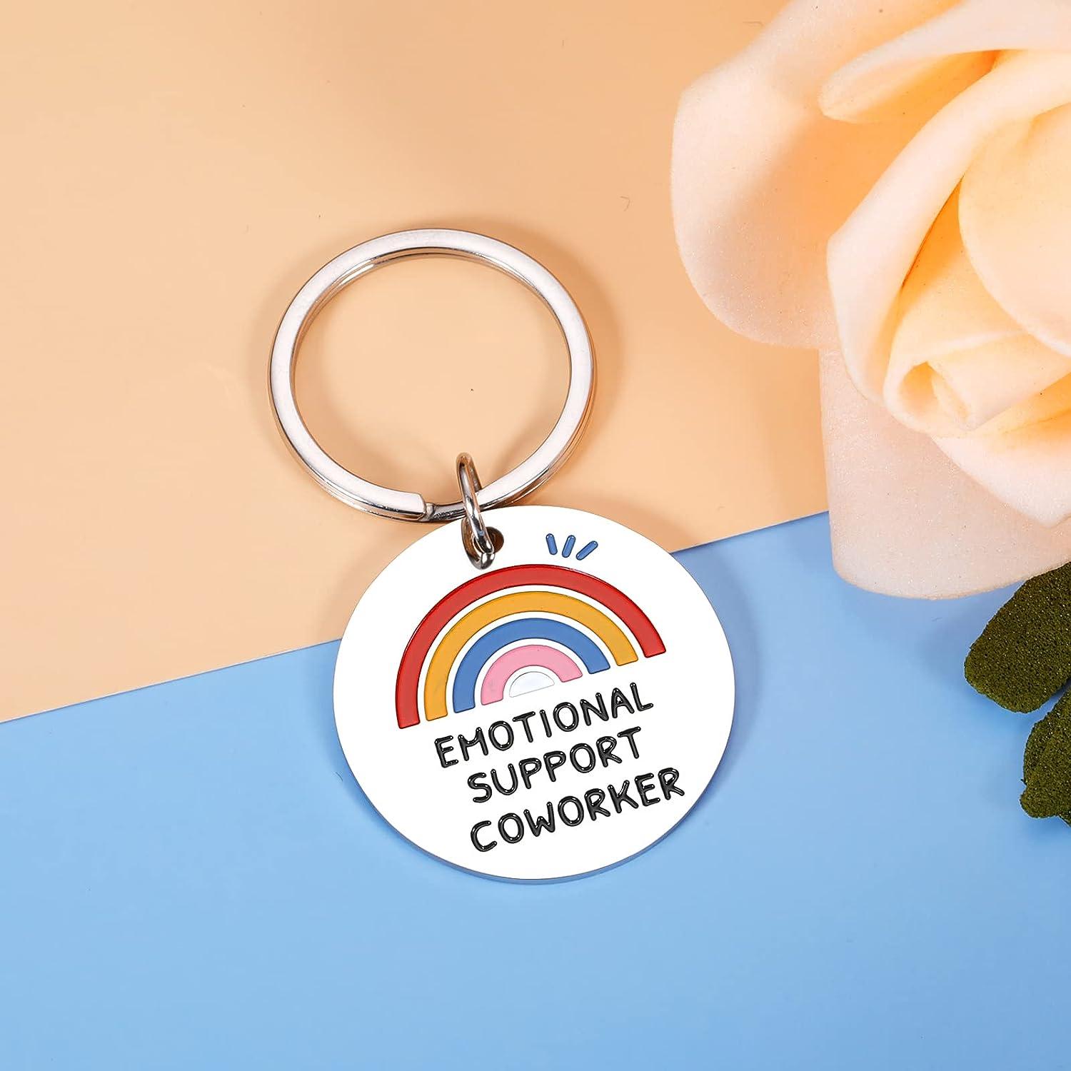 Coworker Leaving Gifts Emotional Support Coworker Keychain Gifts for  Colleague Women Birthday Christmas Employee Appreciation Gifts for Coworker  Farewell Leaving Retirement Work Bestie Friend Gifts
