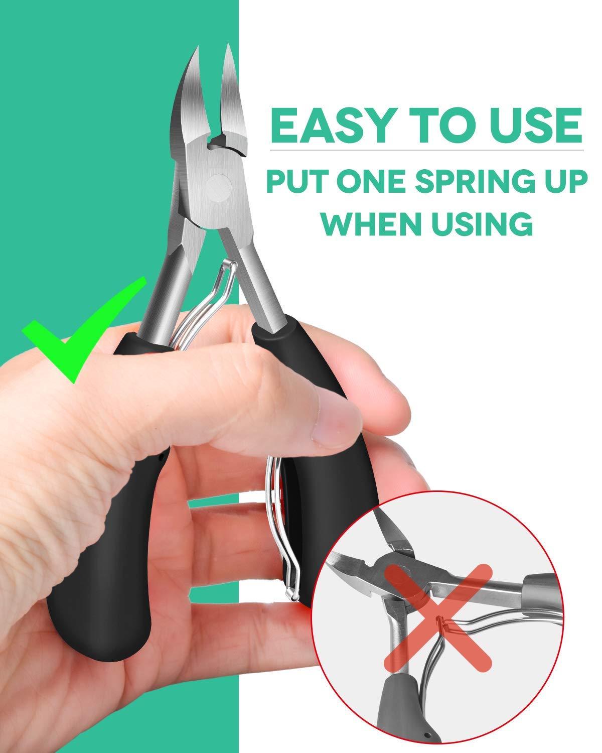 Thick Toenail Clippers, Nail Clippers for Thick & Ingrown Toenails Heavy  Duty Professional Podiatrist Toenail Clippers 