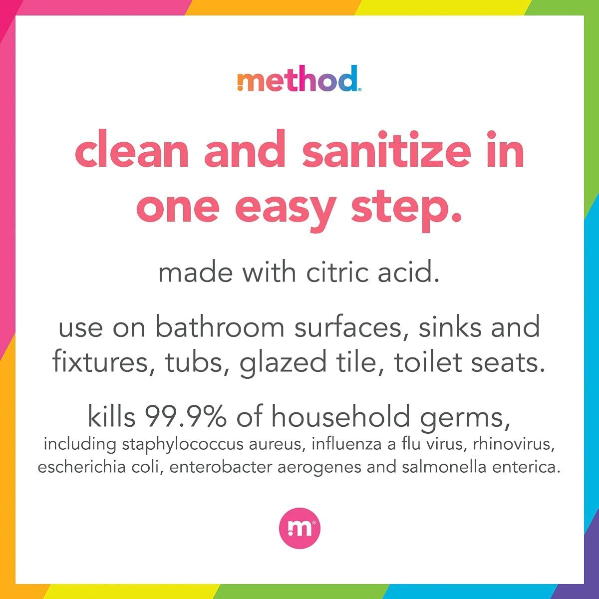 Method Antibacterial Bathroom Cleaner Spearmint 28 oz (Pack of 8)