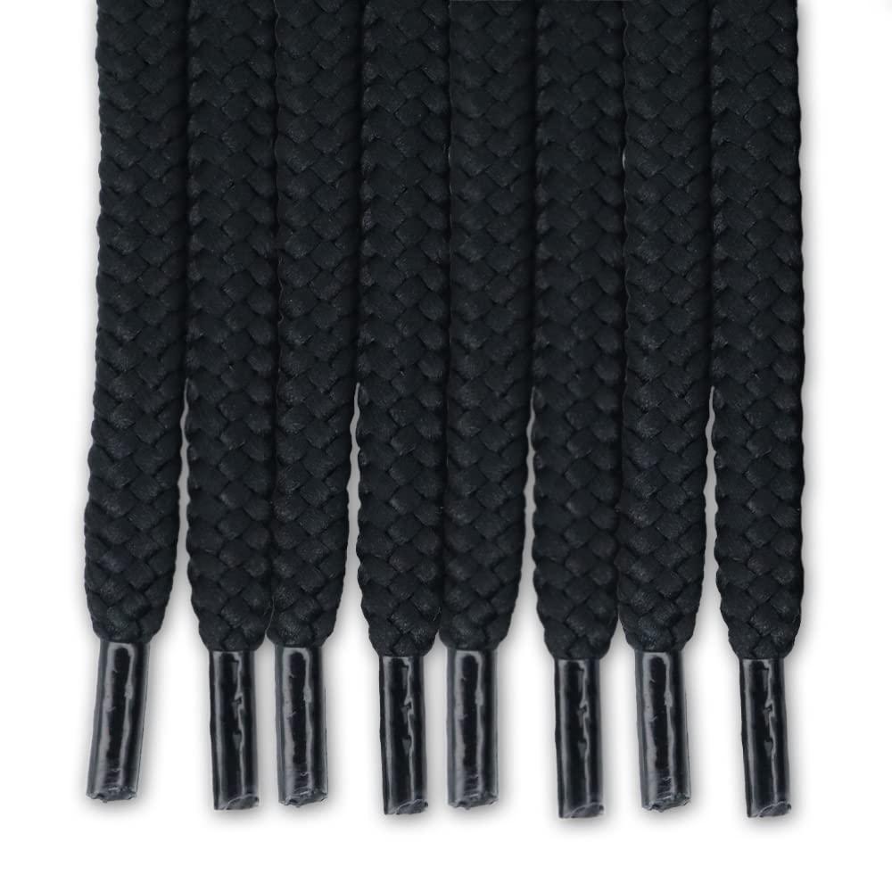 Drawstring Cord Replacement Round 6 mm x 136 cm/54 Inch/4 Pcs, Sewing  Threaders for Cloth, Sweatpants, Hoodie, Shoelace, Shoe Sneaker, Tote,  BagBlack