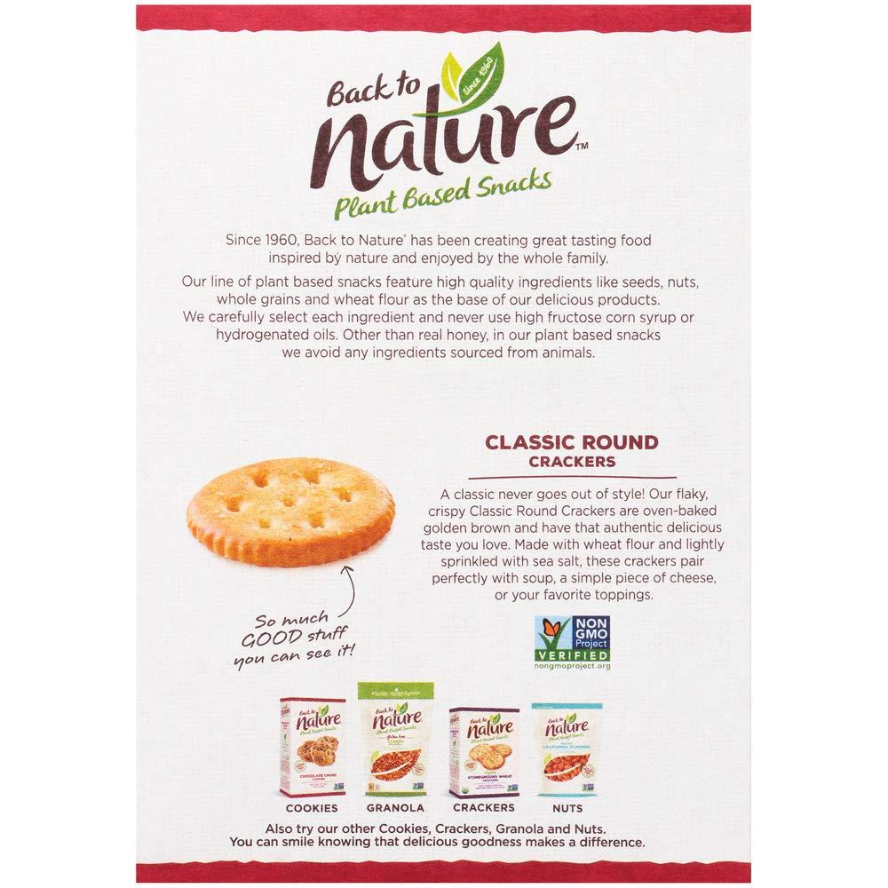 Back to Nature Crackers, NonGMO Classic Rounds, 8.5 Ounce (Pack of 6)