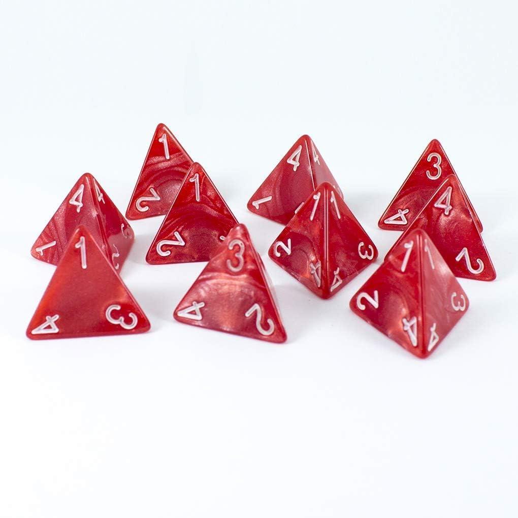 Paladin Roleplaying Red D4 Dice - 10D4 'Healing Potion' Set