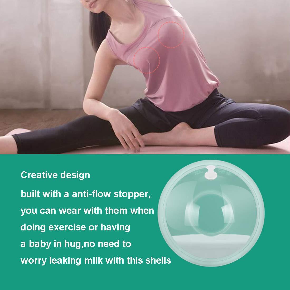 Upgrade Version Breast Shells Nipple Shield with AntiFlow Stopper