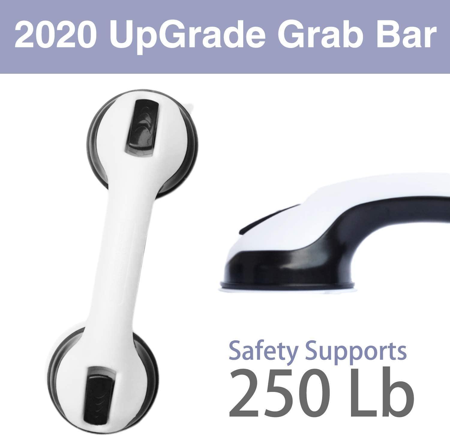 HomeKaren 12" Suction Grab Bars 2 Pack, Shower Handles for Handicap