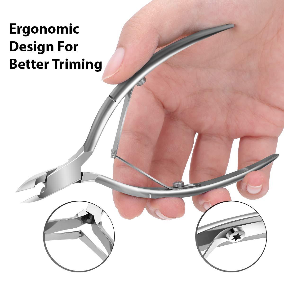 Cuticle Trimmer with Cuticle Pusher, Easkep Cuticle Remover Cuticle