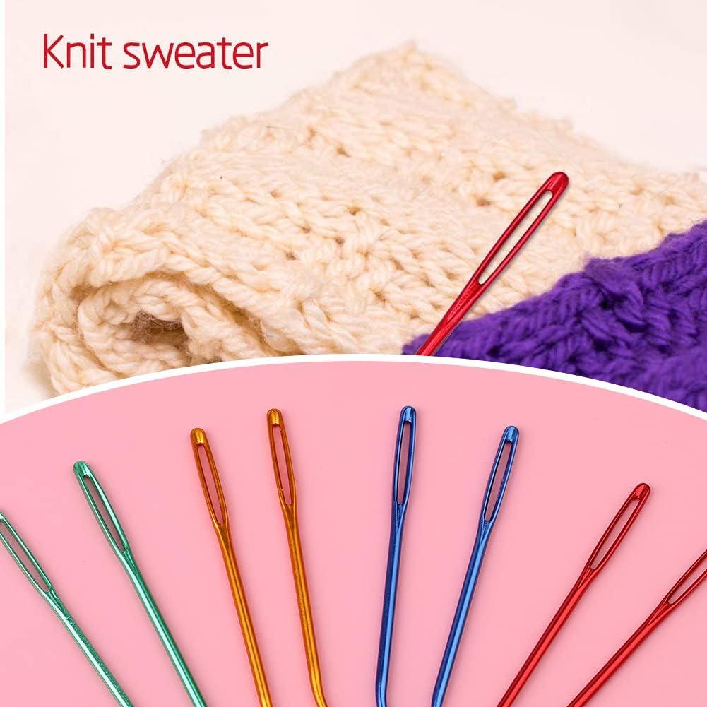 Large Eye Blunt Needle Knitting, Knitting Needles Set Crochet