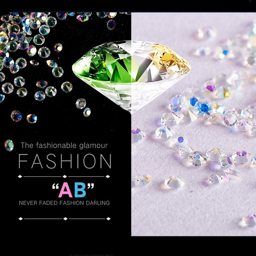 5000Pcs Ultra Mini 1.2mm Diamond DIY Glass Sand Rhinestones Beads  Iridescent Crystals Long Lasting AB Shine Like Swarovski for Nail Art DIY  Crafts