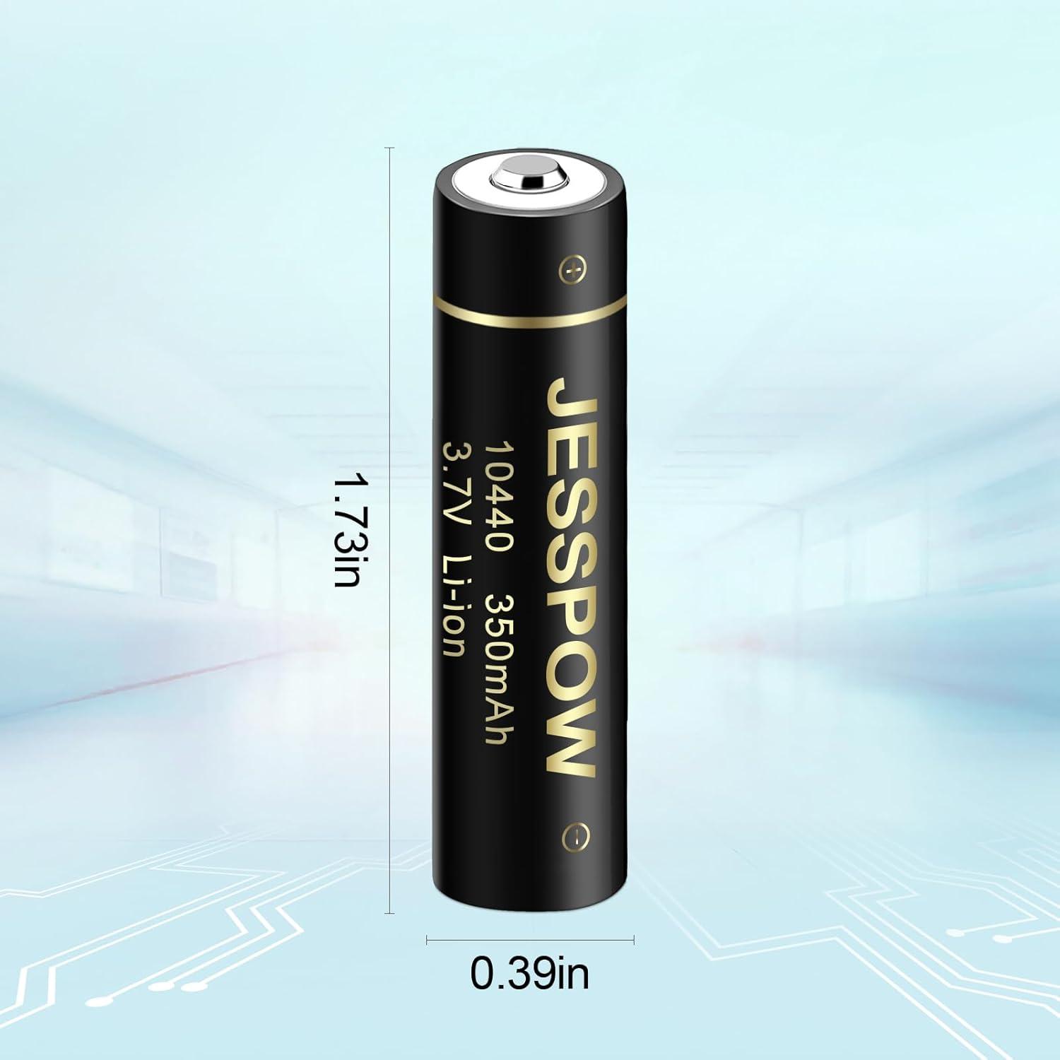10440 Rechargeable Lithium-ion Battery 3.7V 350mAh - 4 Pack for LED  Flashlight Torch | International Shipping Available | Buy Now with Express  International Delivery | GoSupps.com
