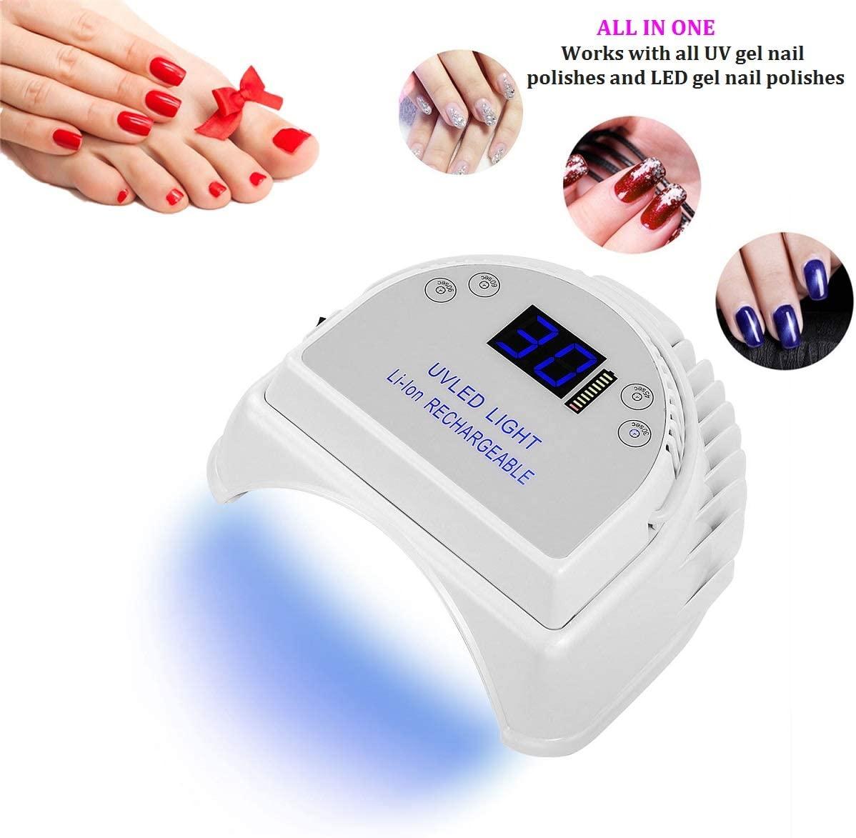 MINI LOP 64W Rechargeable Pro LED Gel Nail UV Light Wireless UV LED