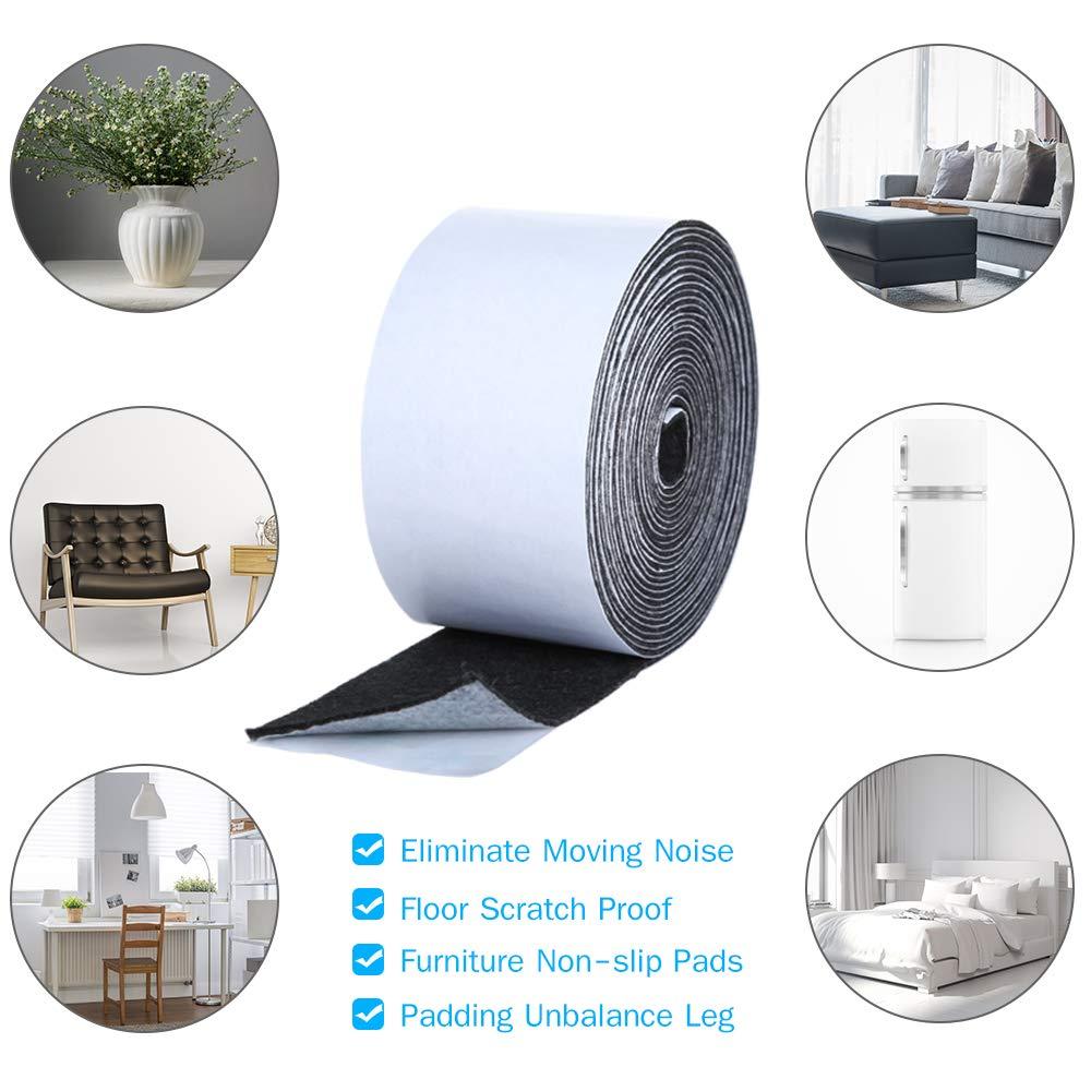 Pllieay Pack Felt Tape in Self Adhesive Polyester Felt Tape