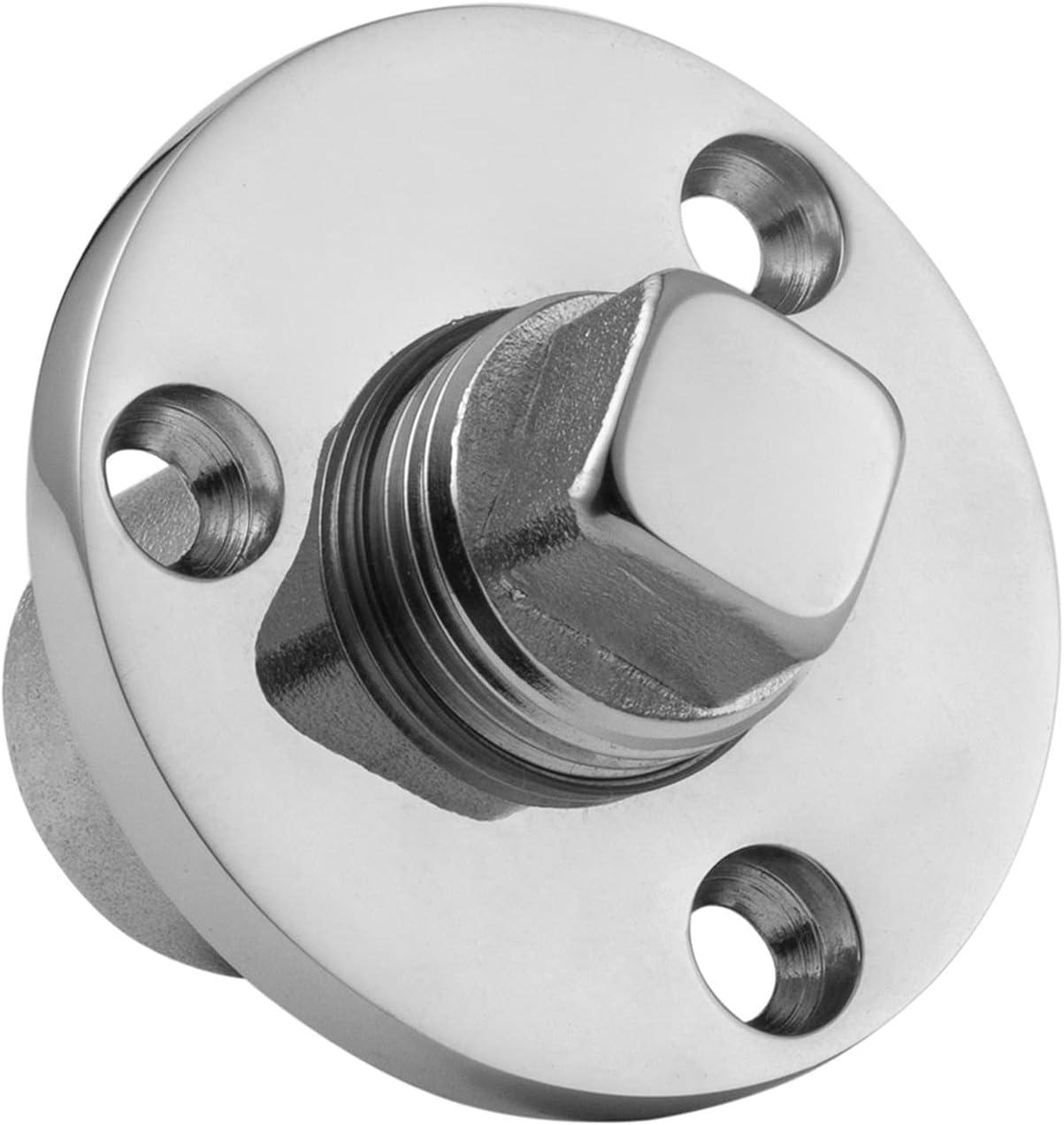 YUSOVE Marine 316 Stainless Steel Garboard Drain Plug Kit for Boat Transoms Fits 1 Hole with