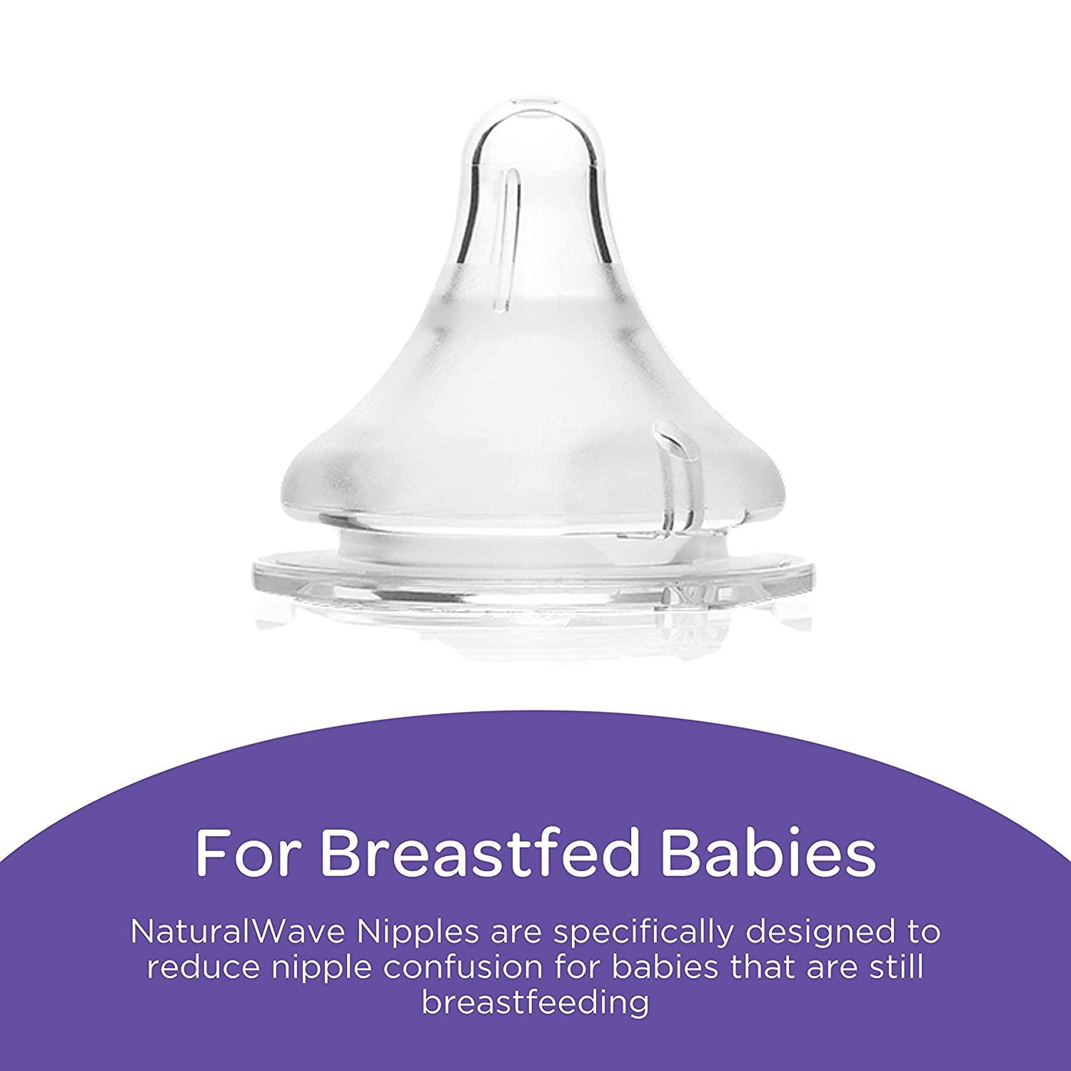 Lansinoh Breastmilk Feeding Bottles with Natural Wave Nipples 8 oz Bottles