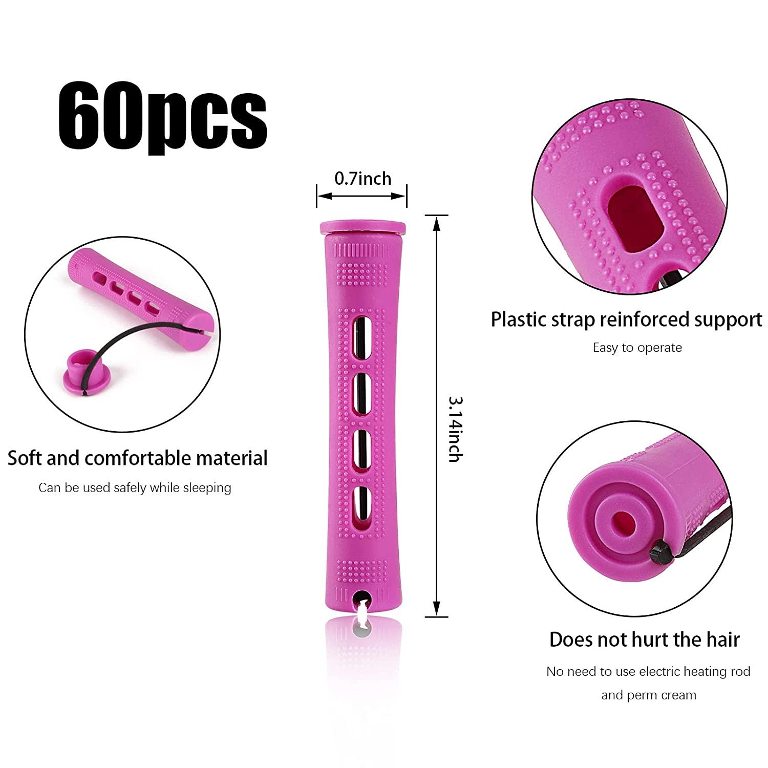 60pcs Perm Rods for Natural Hair, Perm Rods Set Medium Size Cold Wave