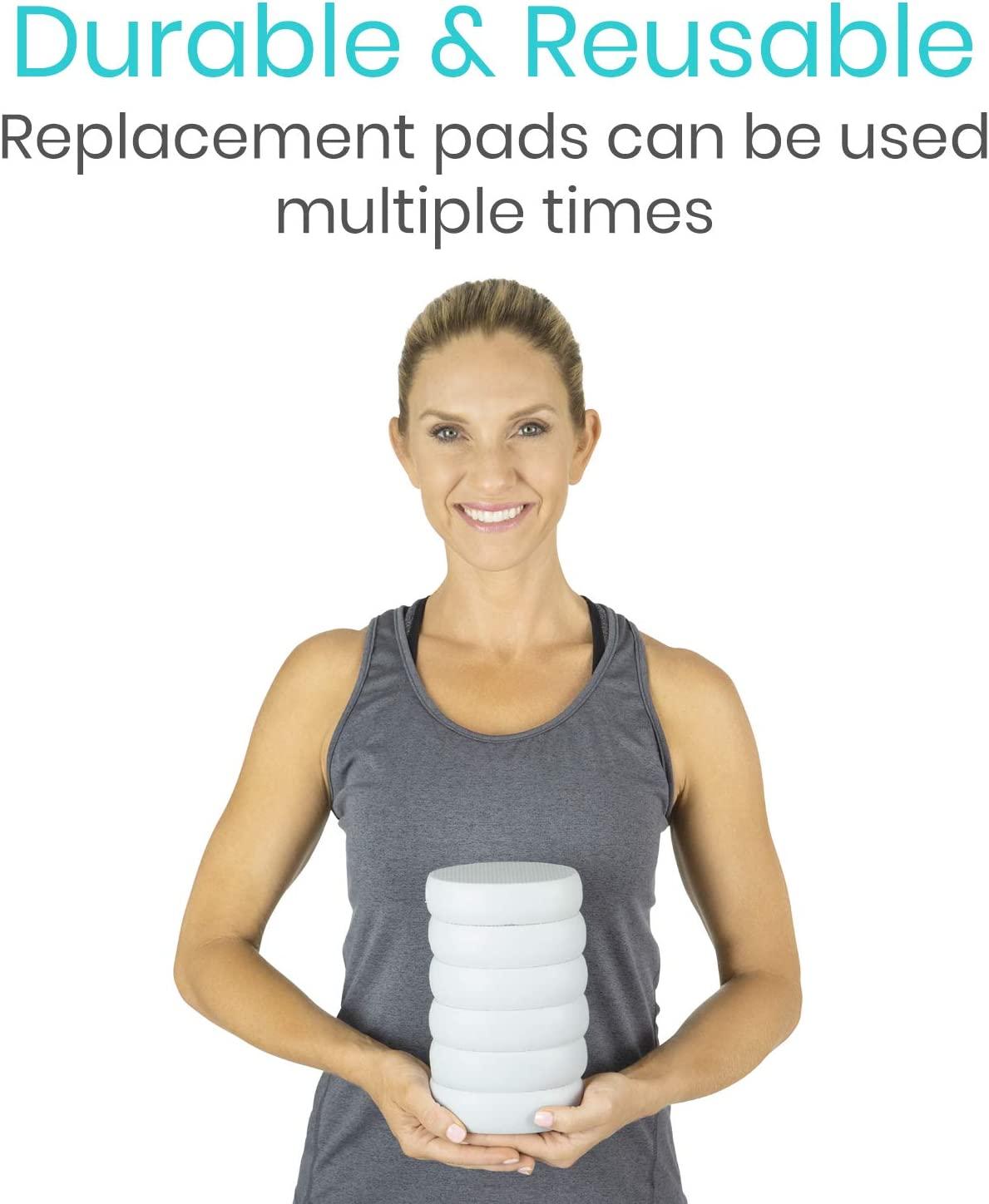 Vive Lotion Applicator Replacement Pads (6 Pack) Long Reach Handle