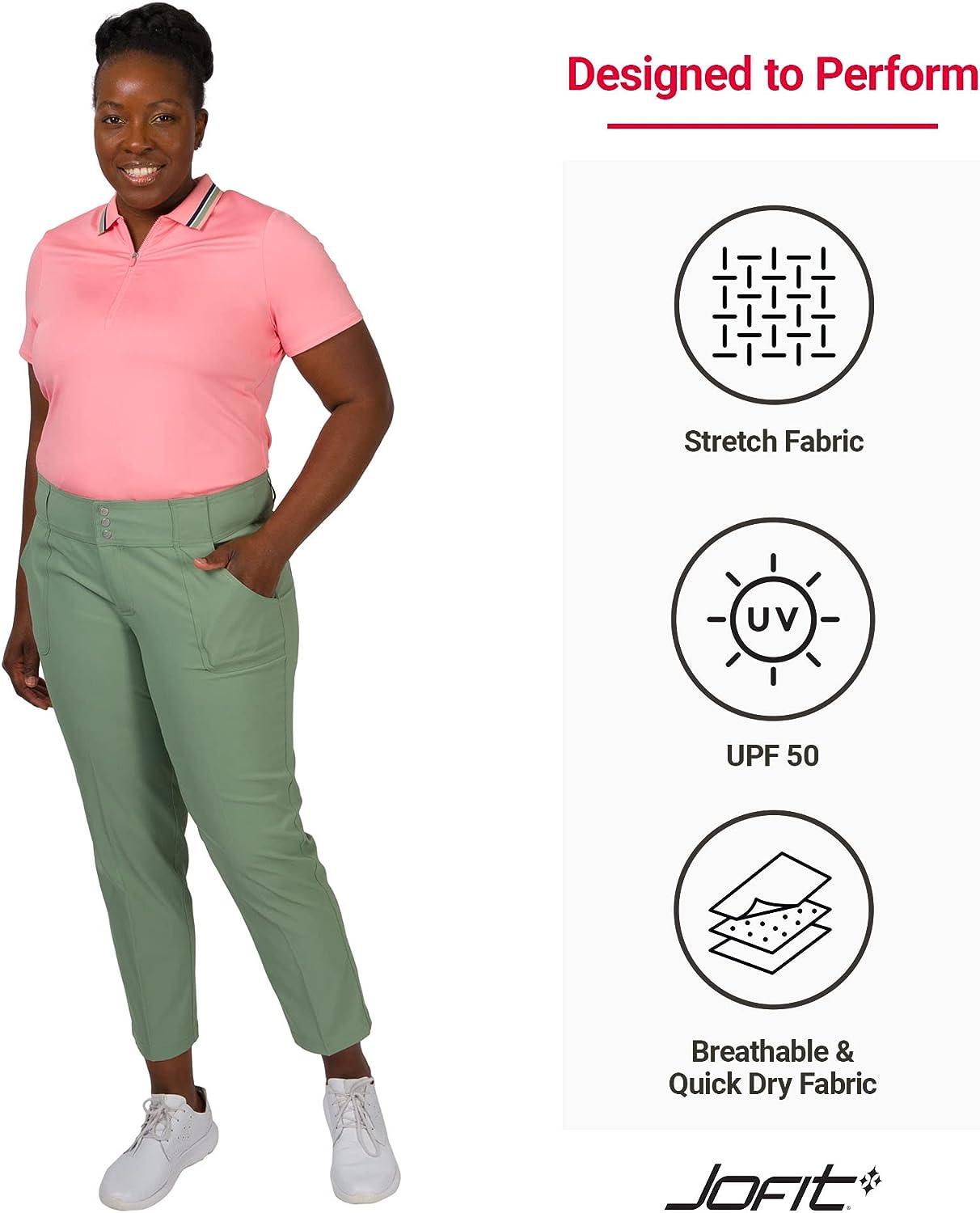 Jofit Apparel Womens Athletic Clothing Everyday Pant for Golf & Tennis 2  Sage
