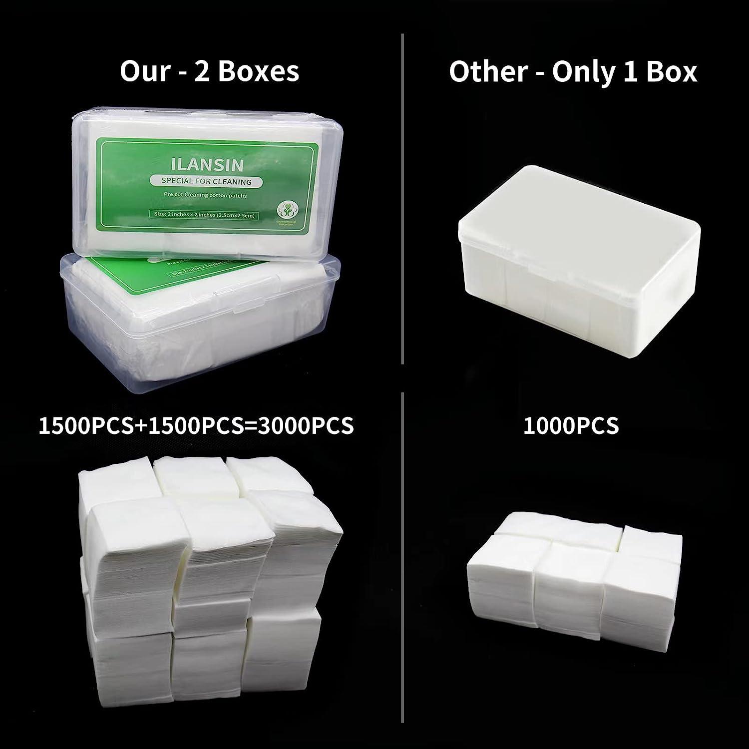 ILANSIN Two Boxes Gun Cleaning Patches Totaling 3000 Pieces,2"x2" Lint