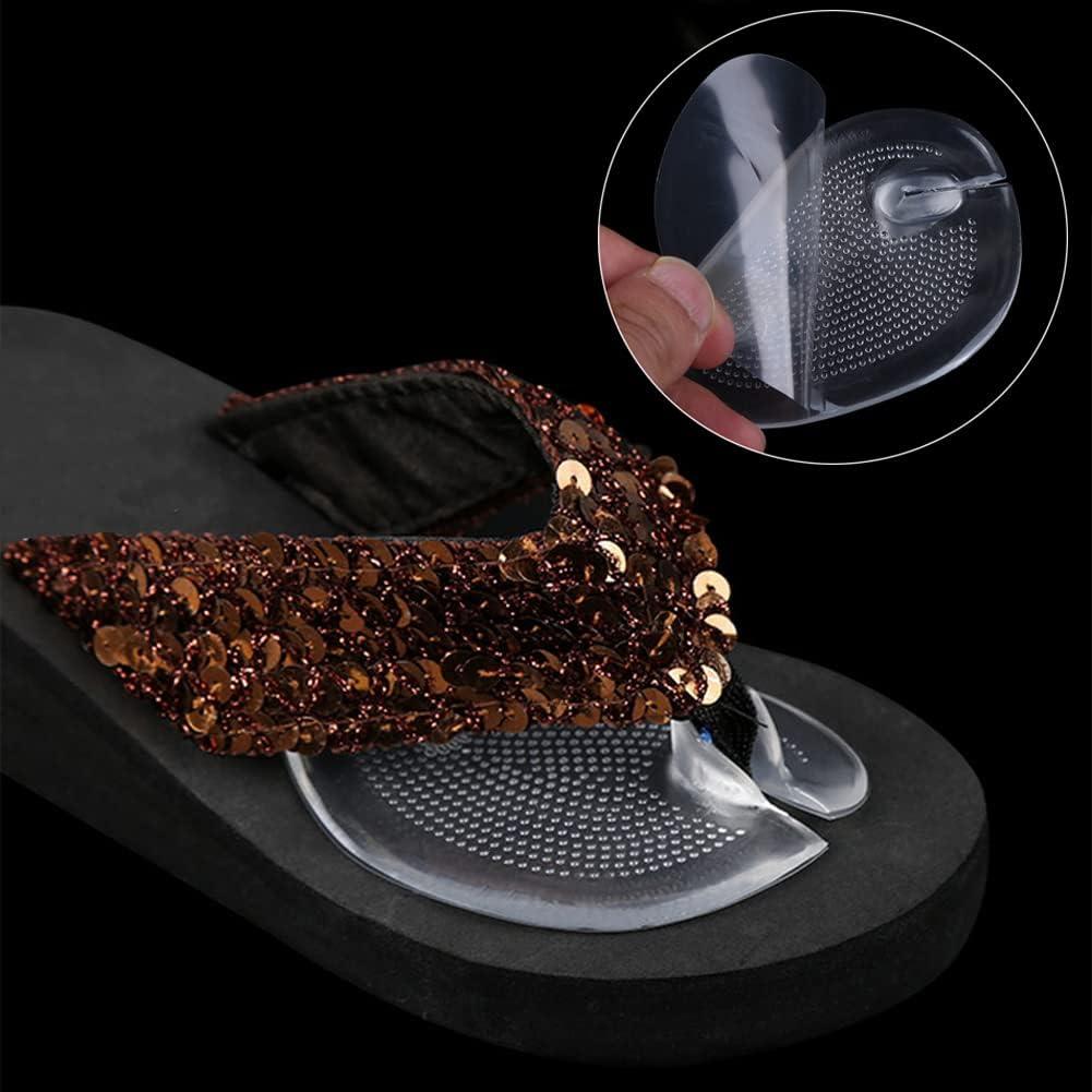 2 Pairs Silicone Gel Thong Sandal Cushions Pad Toe Protectors Anti Slip Flip Flop Gel Inserts