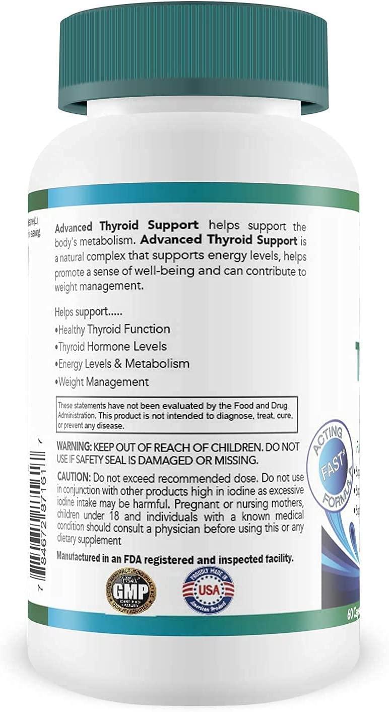 UltaLife Thyroid Support Complex with Iodine for Women Men. Safe