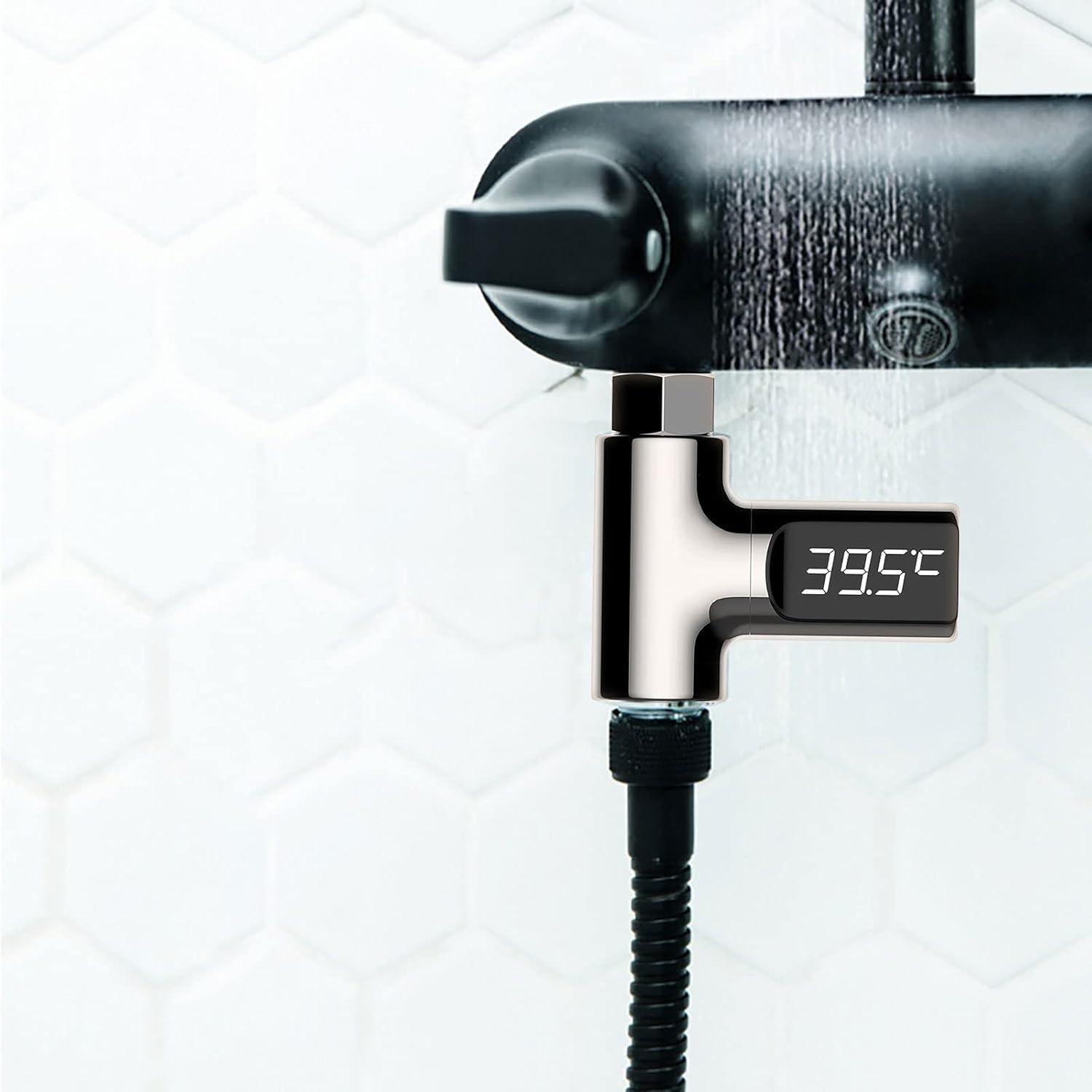 Waterproof LED Digital Shower Temperature Display Water Pipe