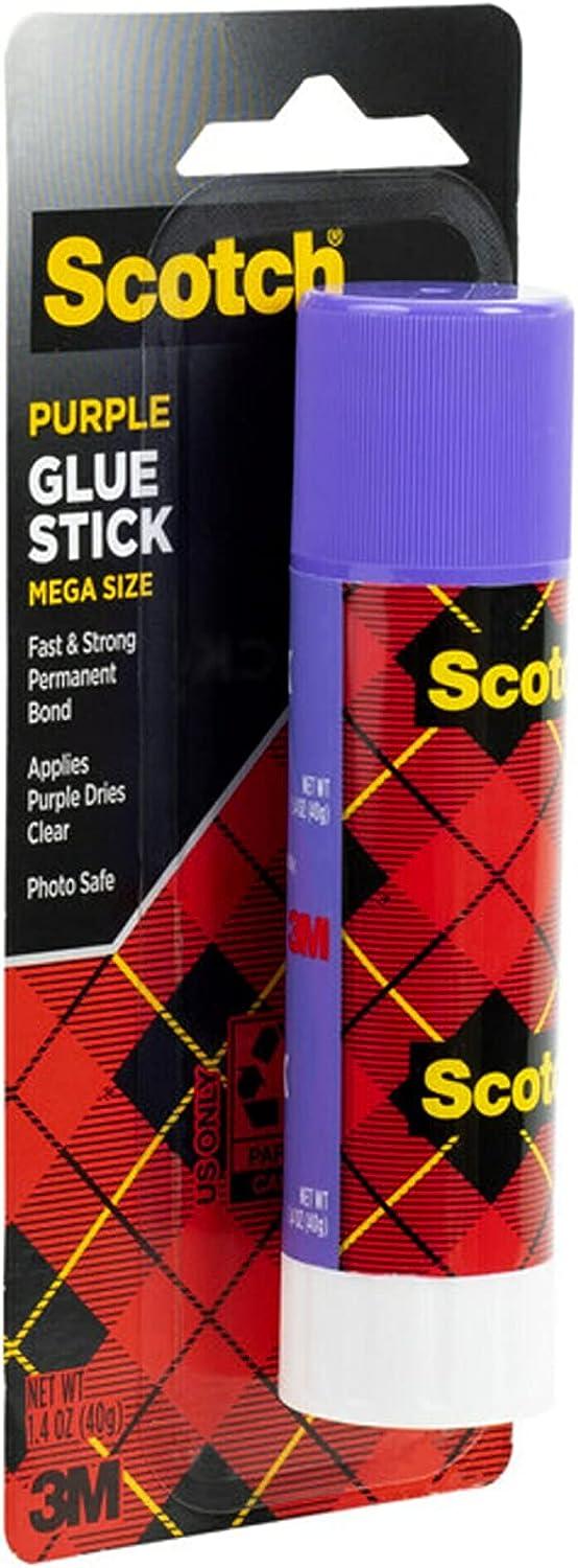 Scotch Mega Purple Glue Stick 1.4 oz Acid Free and Non-Toxic (6108-MEGA)