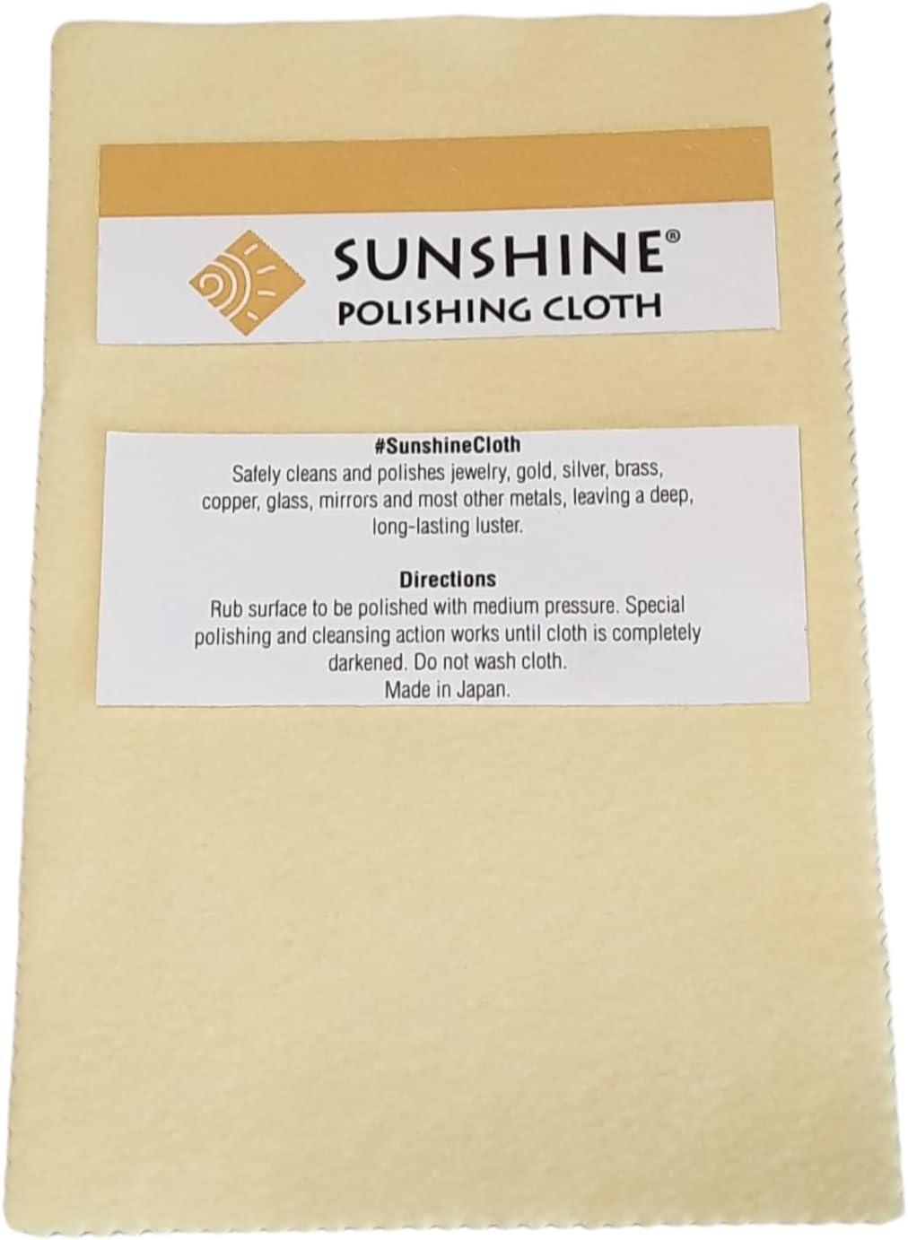 2 Sunshine Polishing Cloth for Sterling Silver, Gold, Brass and Copper Jewelry  Polishing Cloth