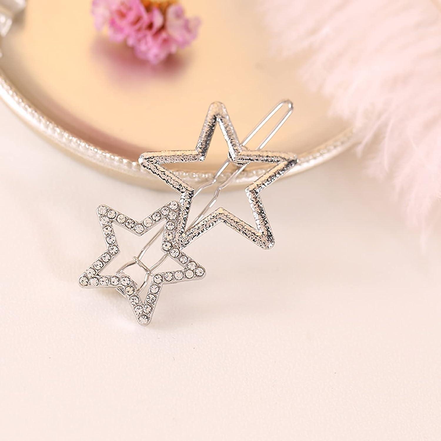 2Pcs Hollow Star Hair Clips - Non-Slip Metal Geometric