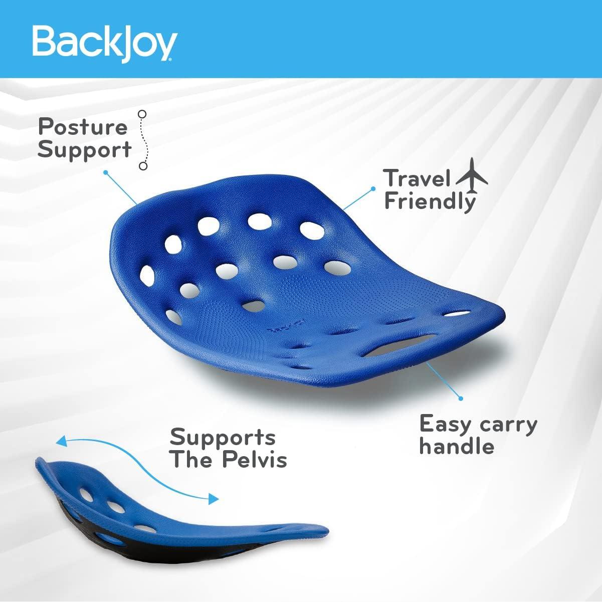 BackJoy Posture Seat Pad | Ergonomic Pressure Relief, Hip & Pelvic Support  to Improve Posture | Home, Office Chair, Car Seat, Waterproof | Fits SL