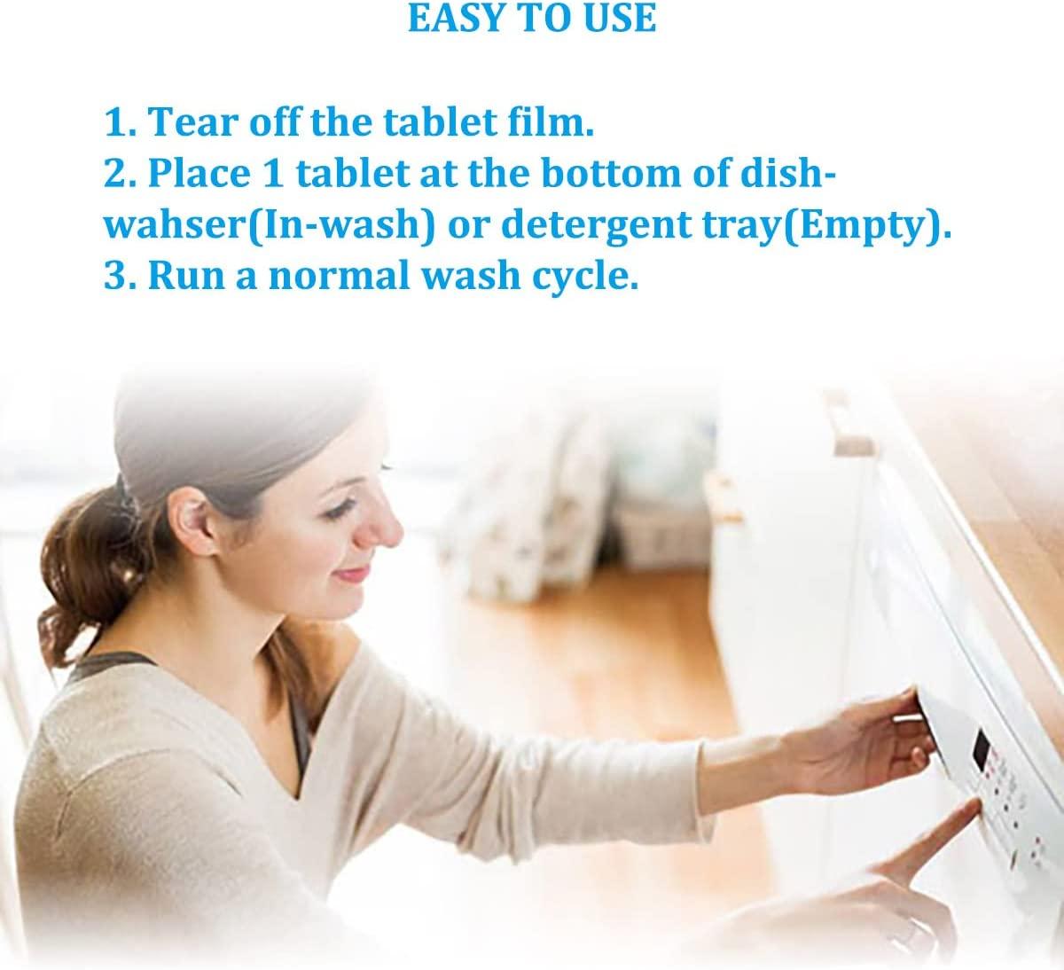 EcoFriendly Dishwasher Cleaner and Deodorizer, Remove Hard Water Stain, Detergent Buildup and