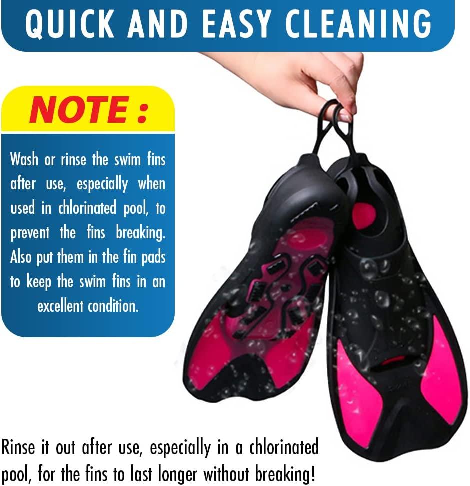 Comfecto Swimming Fins Short Floating Training Fins for Kids and Adults