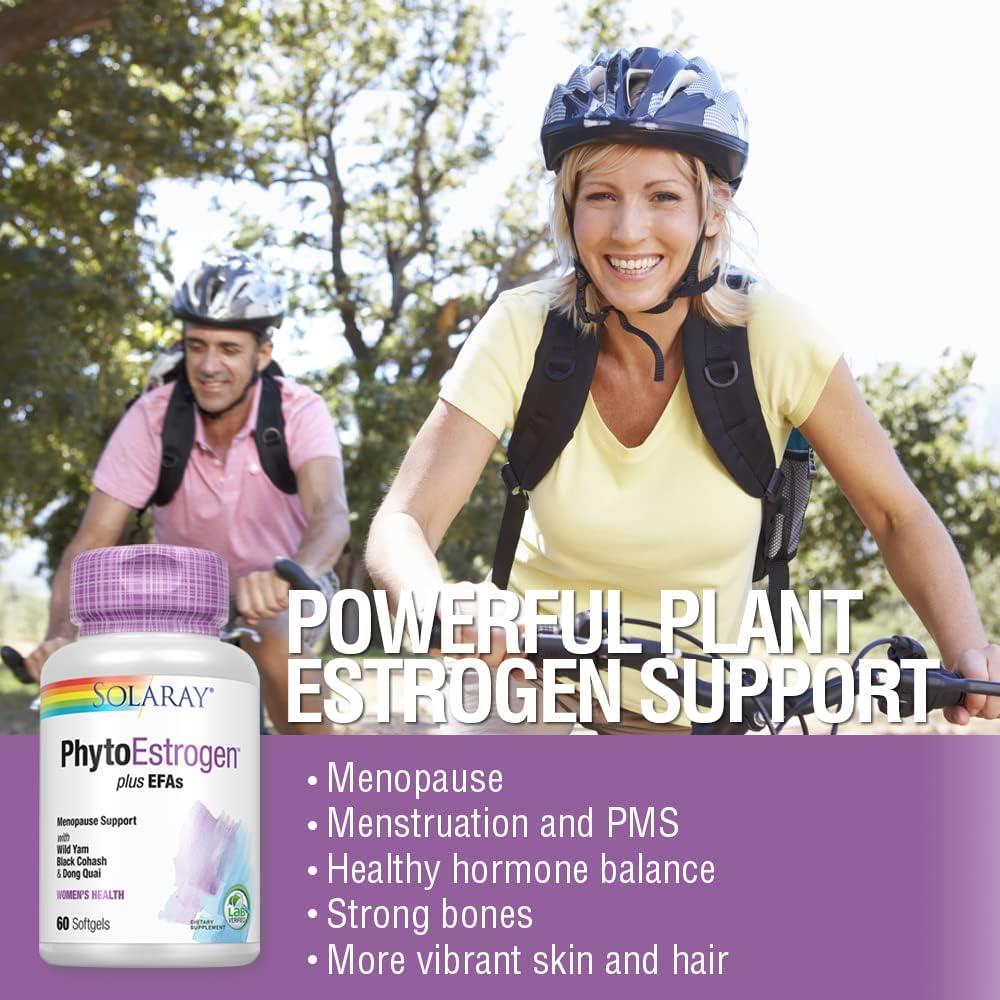 Solaray PhytoEstrogen Plus EFAs Menopause Support Wild Yam Black