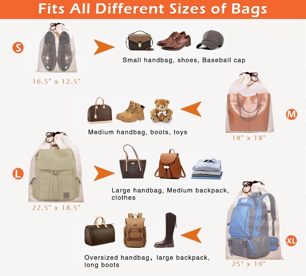MISSLO Cotton Breathable Dust Proof Drawstring Storage Pouch Bag