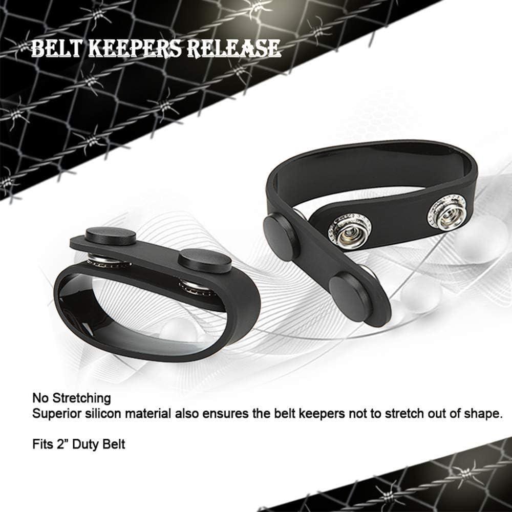 Double Snap Silicon Duty Belt Keepers for Concealed Carry 4Pack
