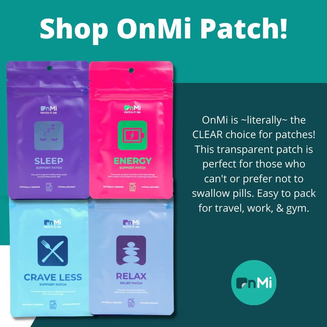 OnMi Patch Energy Patches - Naturally Derived Caffeine - Infused with ...