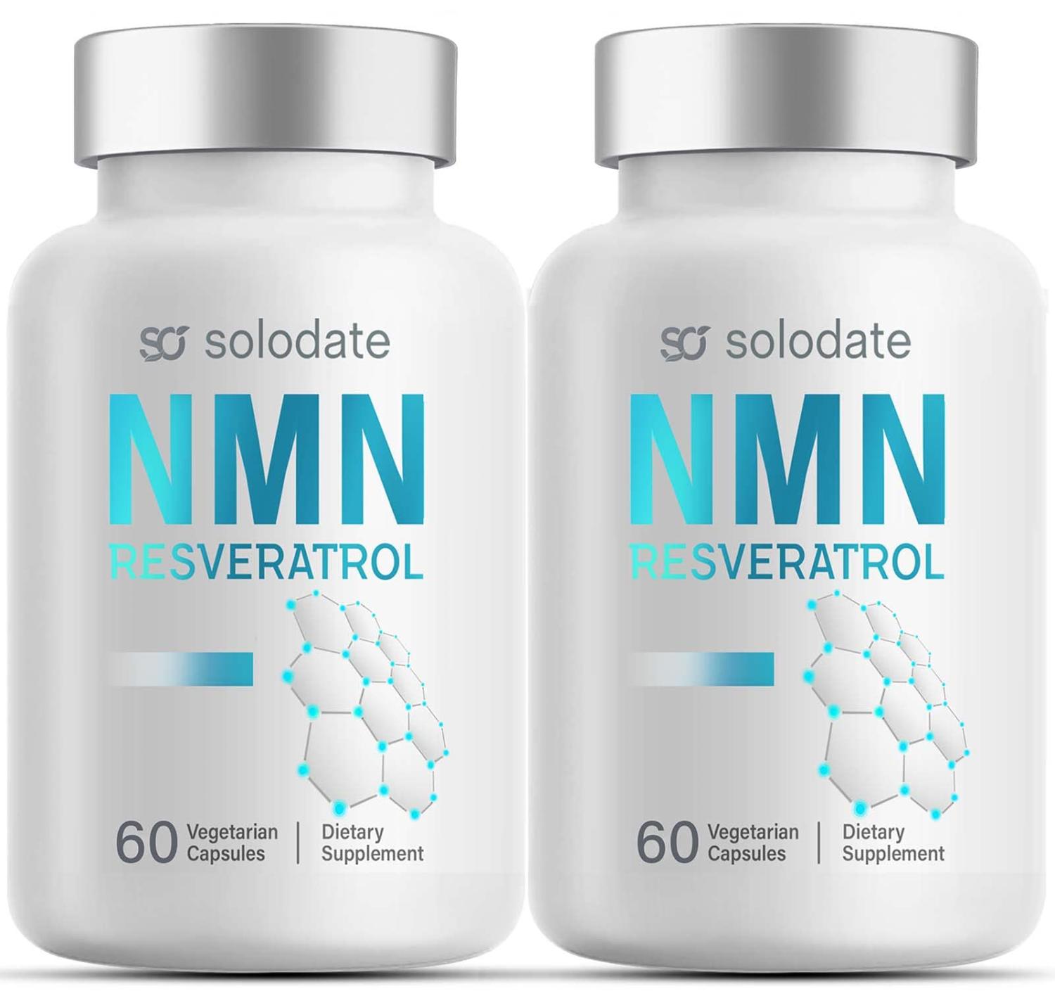 Solodate NMN + Resveratrol Supplement 1000mg 99 Purity, AntiAging