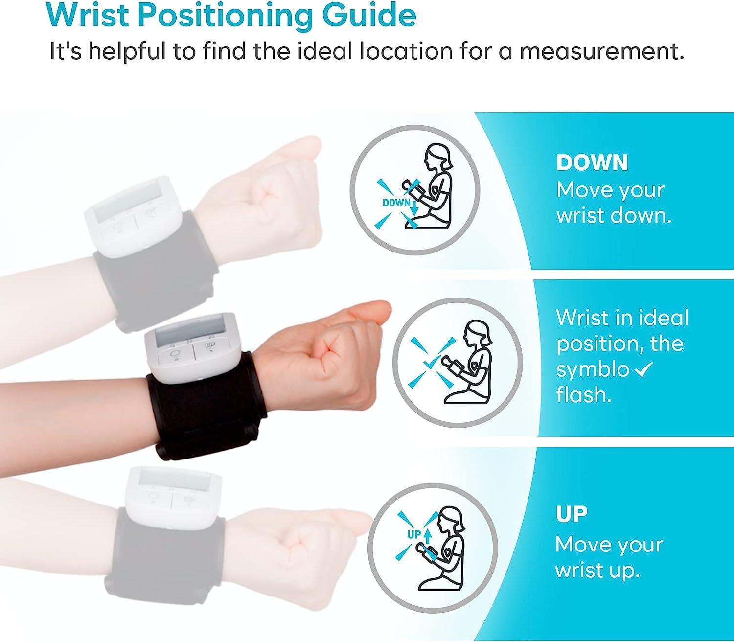 EasyHome Bluetooth Smart Wrist Blood Pressure Monitor with Large