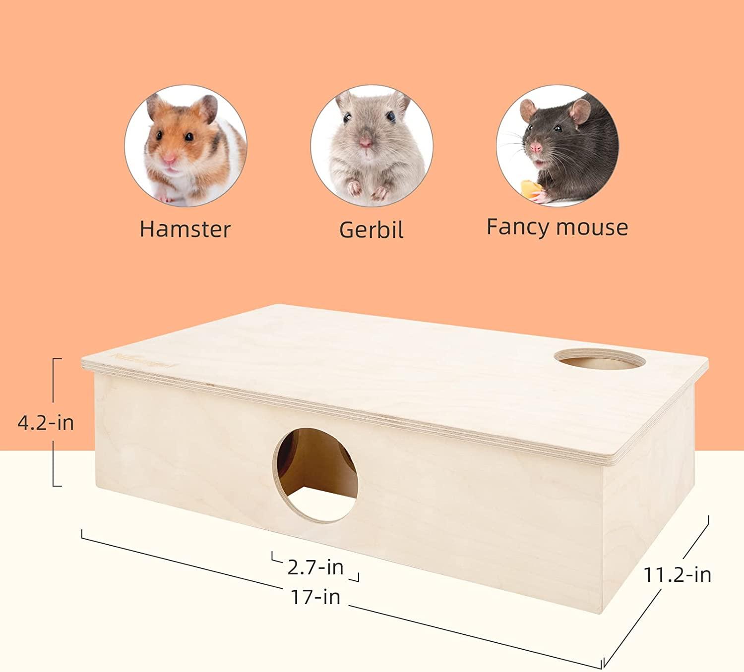 View of Niteangel Multi-Chamber Hamster House Maze - 6-Room Hideouts & Tunnel ...