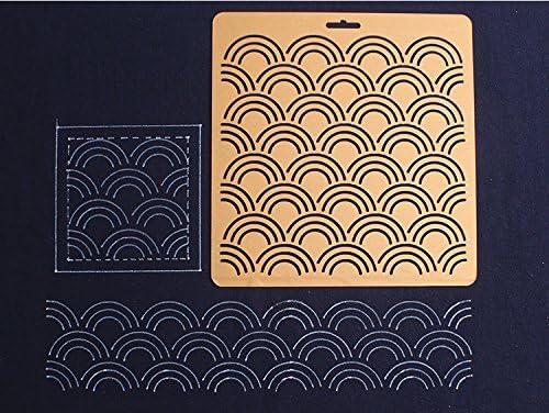 Sashiko Stencil Template - Seigaiha - Waves — Rainbow Yarns
