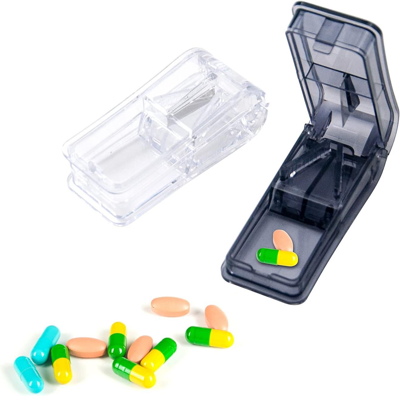 Pill Cutter Portable 2-in-1 Pill Splitter with Storage - Purple | Buy ...