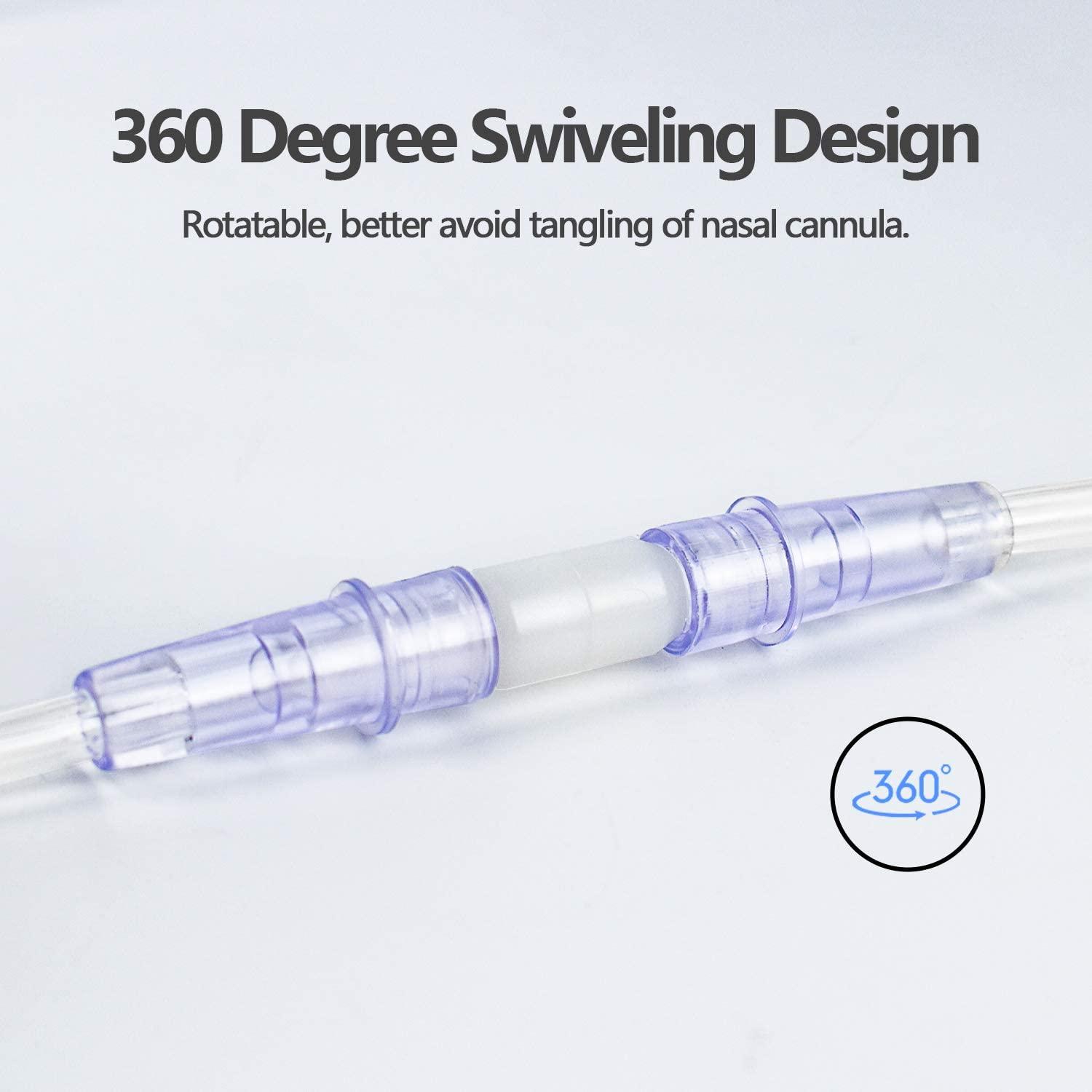 5Pack Oxygen Tubing Swivel Connectors Prevent Tangling and Easily Connect Oxygen Tubes
