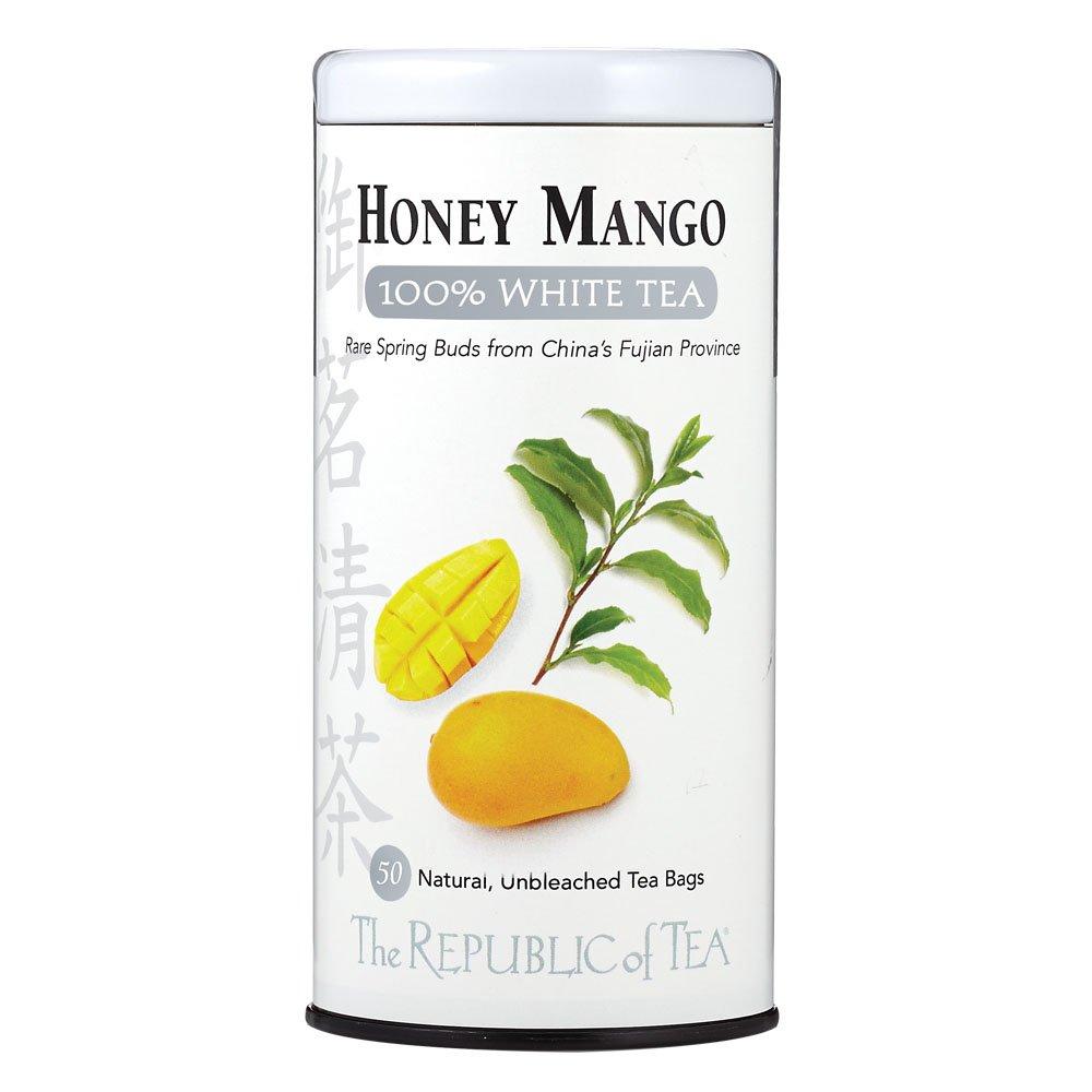 The Republic of Tea Honey Mango 100 White Tea 50 Tea Bag Tin
