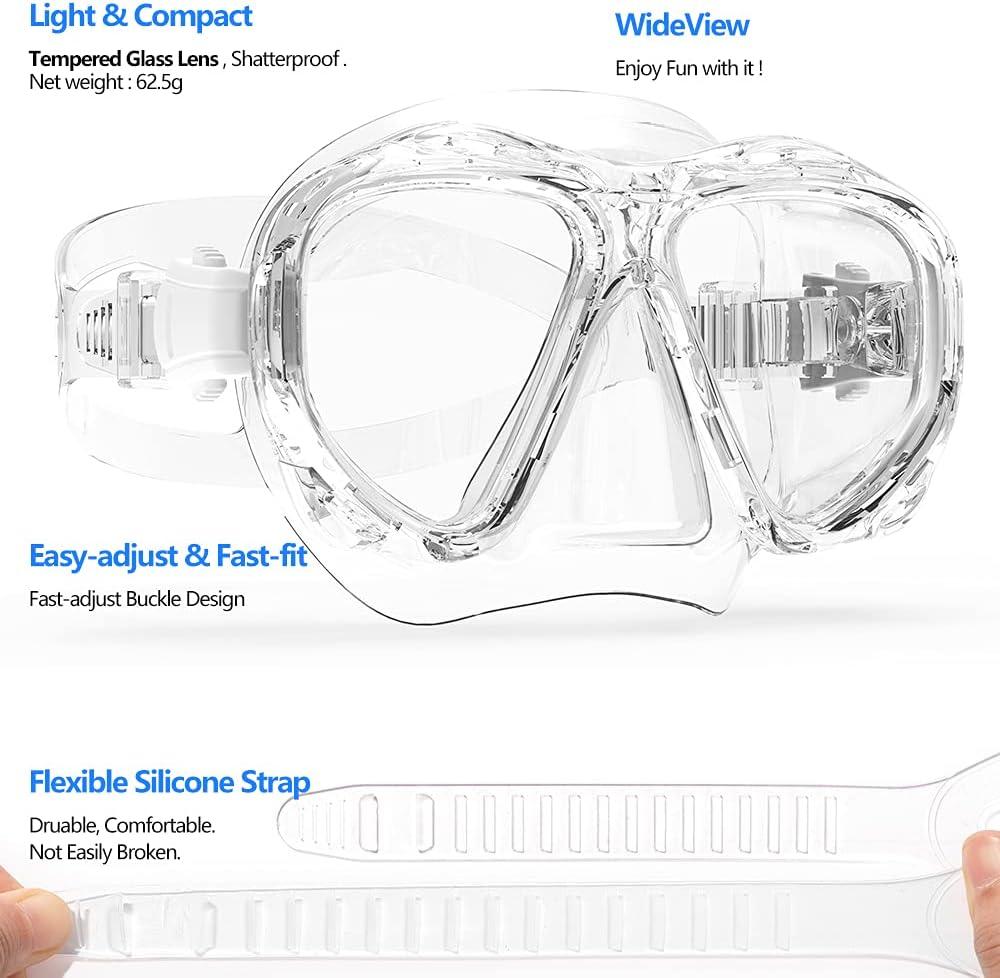 COPOZZ Scuba Mask No Fog Snorkeling Dive Glasses for Free Diving