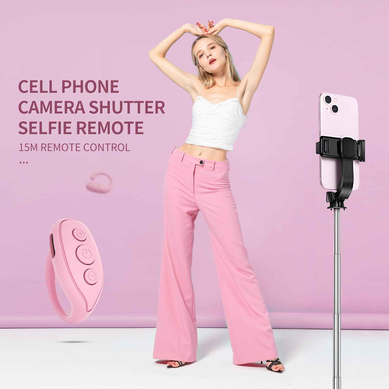 BBASILIYSD Anello clicker da dito, Bluetooth, per iPad iPhone, Kindle App, telecomando per video, foto, romanzi, compatibile con smartphone, disponibile in nero, rosa, verde, blu