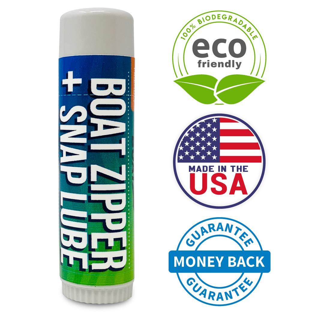 Zipper Wax & Zip Lube Marine Grade Zipper Lubricant Stick Zipper Lubricate  with Ease Boat, Canvas, Bimini Snap, Metal Zippers, Jackets, Coolers, Vinyl  Panels, Wetsuit & Drysuit No Oil & Graphite Mess