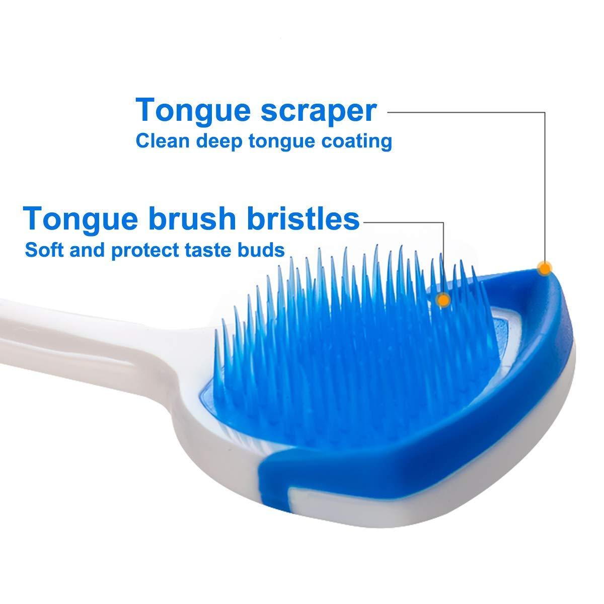 Tongue Brush, Tongue Scraper, Tongue Cleaner Helps Fight Bad Breath, 2 Tongue Scrapers, 2 Pack