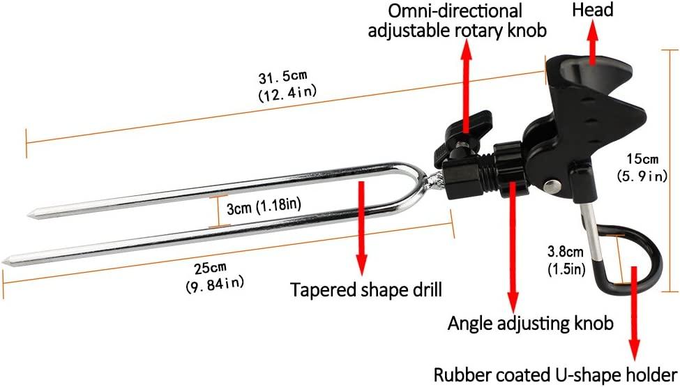 Coolnice Rod Holders for Bank Fishing 2 Pack