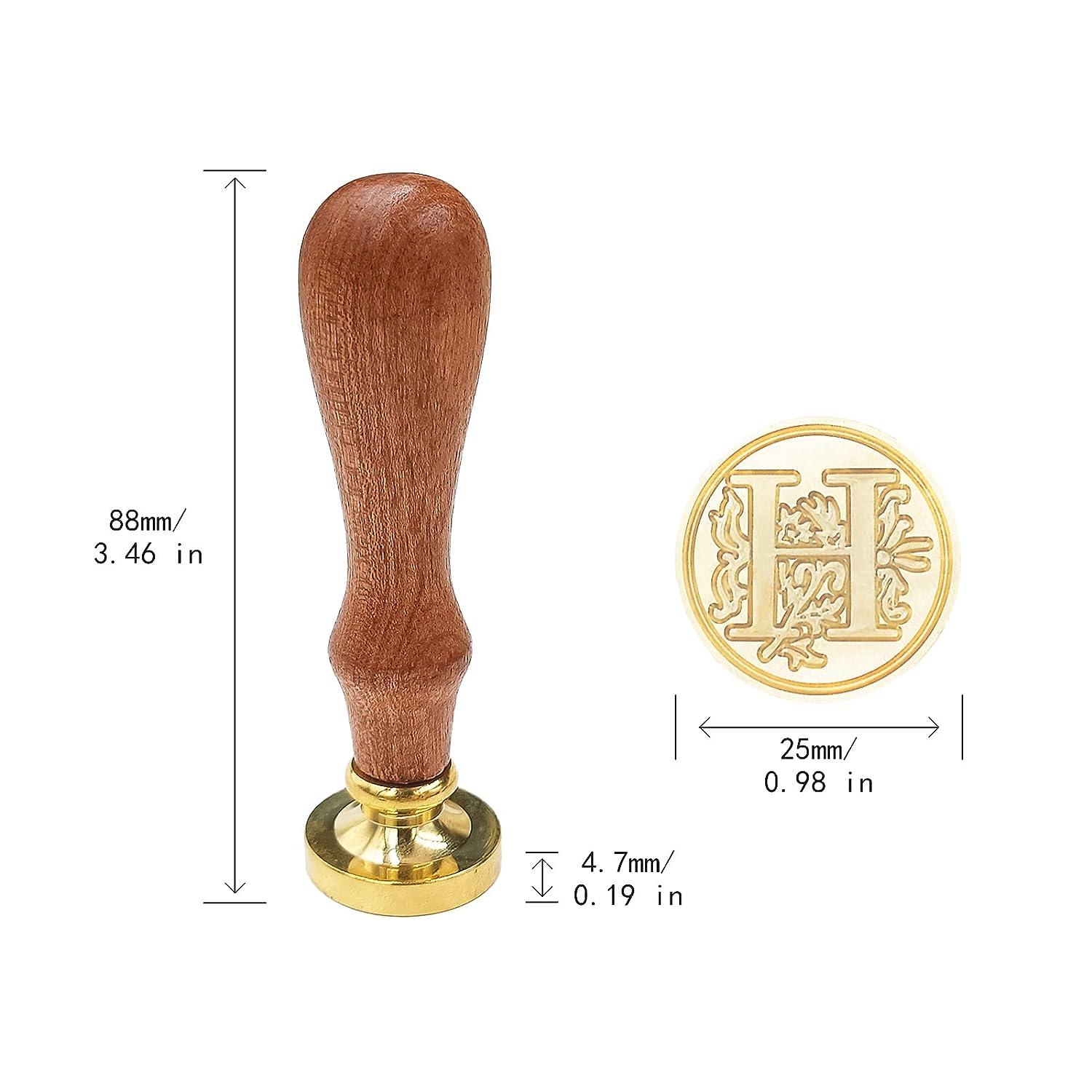 Classic Various Alphabet Sealing Wax Seal Stamp Brass Head Wooden