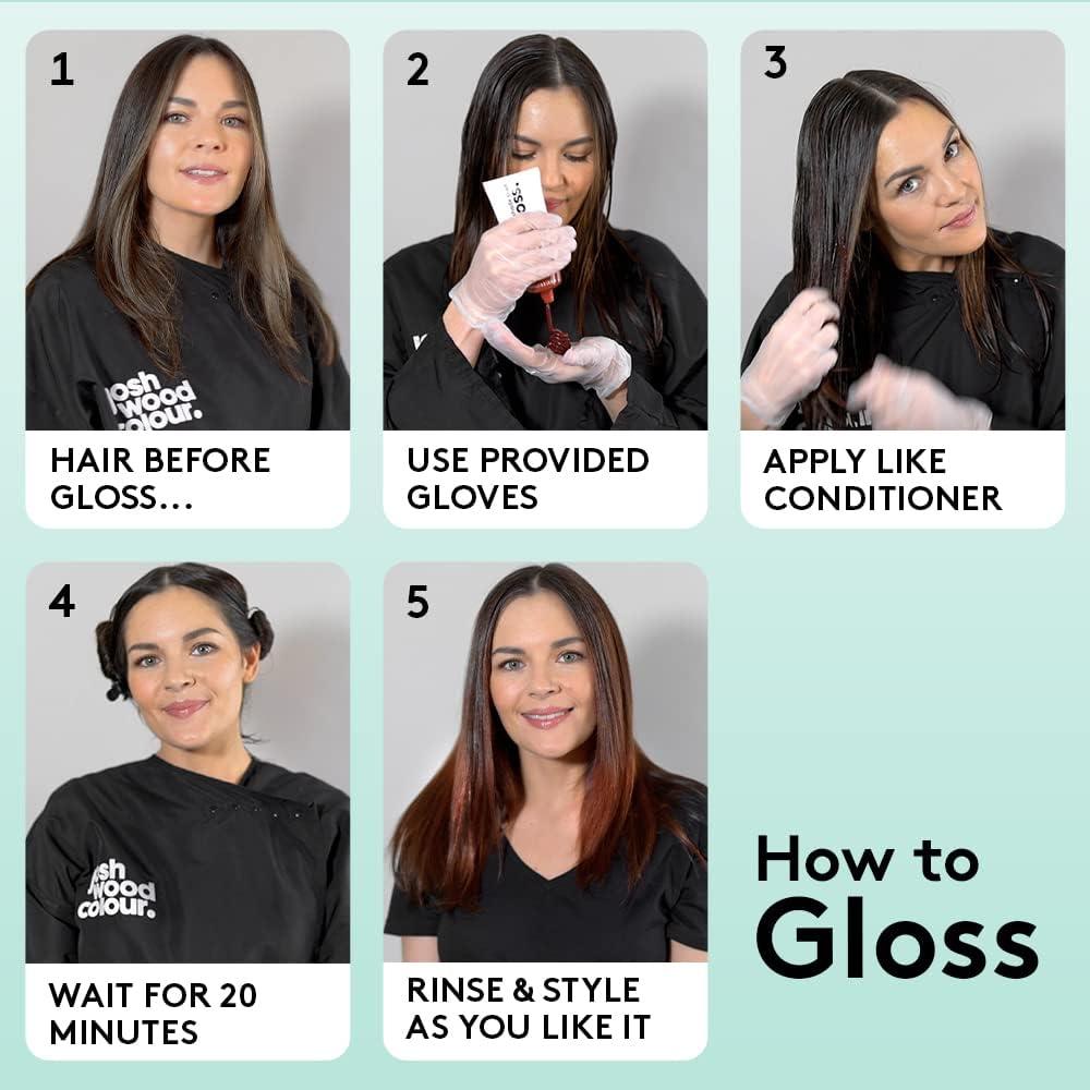 Josh Wood Hair Gloss (Black) Semipermanent gloss adds shine to your