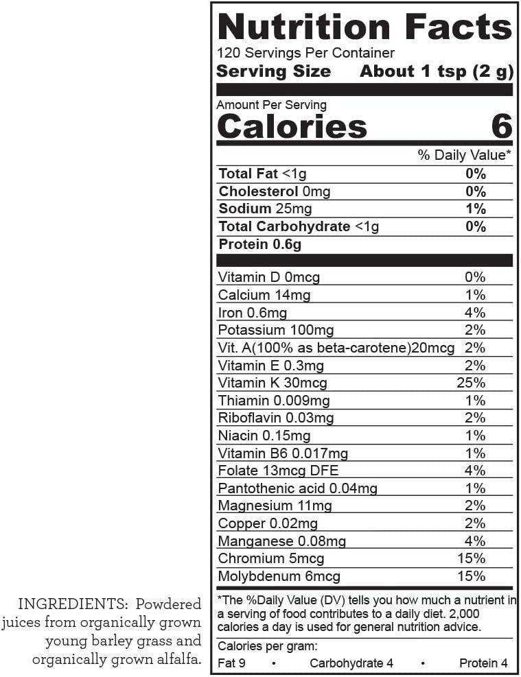 Hallelujah Diet Organic BarleyMax Barley Grass Juice and Alfalfa