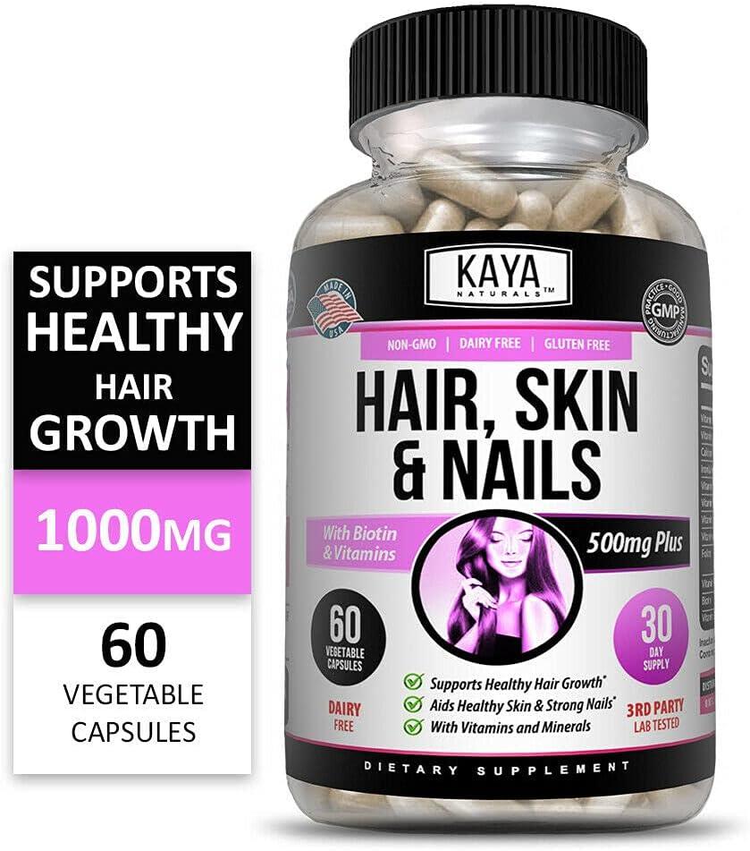 Amazon.com: Hair Growth Supplement for Men - Grow Hair, Stop Hair Loss &  Regrow Hair, Beard Growth, Skin and Nail Vitamin - Mens Hair Regrowth with  Biotin for Men, Kelp, Bamboo &